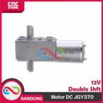 Motor DC Gearbox JGY-370 Double Shaft – Worm Gear Self-Locking Torsi Tinggi untuk Proyek Robotik & DIY - Gambar 2