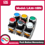 Push Button 22mm LA38-11BN Push On Flat Switch 10A Momentary