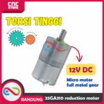 MOTOR DC GEARBOX 25GA310 METAL GEAR HIGH TORQUE 12V DC GEAR BOX - Gambar 4
