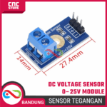 Sensor Tegangan DC 0–25V – Modul Voltage Sensor untuk Arduino, ESP32, ESP8266 & Proyek Elektronika - Gambar 2