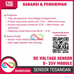 Sensor Tegangan DC 0–25V – Modul Voltage Sensor untuk Arduino, ESP32, ESP8266 & Proyek Elektronika - Gambar 6