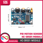 HC-SR501 PIR Motion Sensor Module | Pyroelectric Infra Red Sensor untuk Arduino, ESP32, DIY Elektronika & IoT - Gambar 2