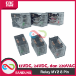 Relay MY2 / MY2N 8 Pin – Relay Elektromagnetik 12V DC/ 24V DC/ 220V AC | Relay MY-2 8PIN untuk Panel Kontrol & Proyek Elektronika - Gambar 4