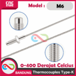 PROB THERMOCOUPLE TYPE-K - PROB THERMOCOUPLE TYPE-K THERMOSTAT SENSOR SUHU TINGGI 0-400 M6 DERAJAT CELCIUS - Gambar 3