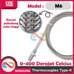 PROB THERMOCOUPLE TYPE-K - PROB THERMOCOUPLE TYPE-K THERMOSTAT SENSOR SUHU TINGGI 0-400 M6 DERAJAT CELCIUS - Gambar 4