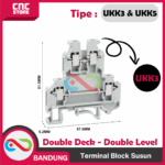 Terminal Block Susun Double Deck - Terminal Block Susun UKK3 Double Deck UKK3N Double Level CUKK-3 dan Terminal Block Susun UKK5 Double Deck UKK5N Double Level CUKK-5 - Gambar 6