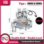 Terminal Block Susun Double Deck - Terminal Block Susun UKK3 Double Deck UKK3N Double Level CUKK-3 dan Terminal Block Susun UKK5 Double Deck UKK5N Double Level CUKK-5 - Gambar 5