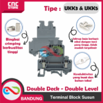 Terminal Block Susun Double Deck - Terminal Block Susun UKK3 Double Deck UKK3N Double Level CUKK-3 dan Terminal Block Susun UKK5 Double Deck UKK5N Double Level CUKK-5