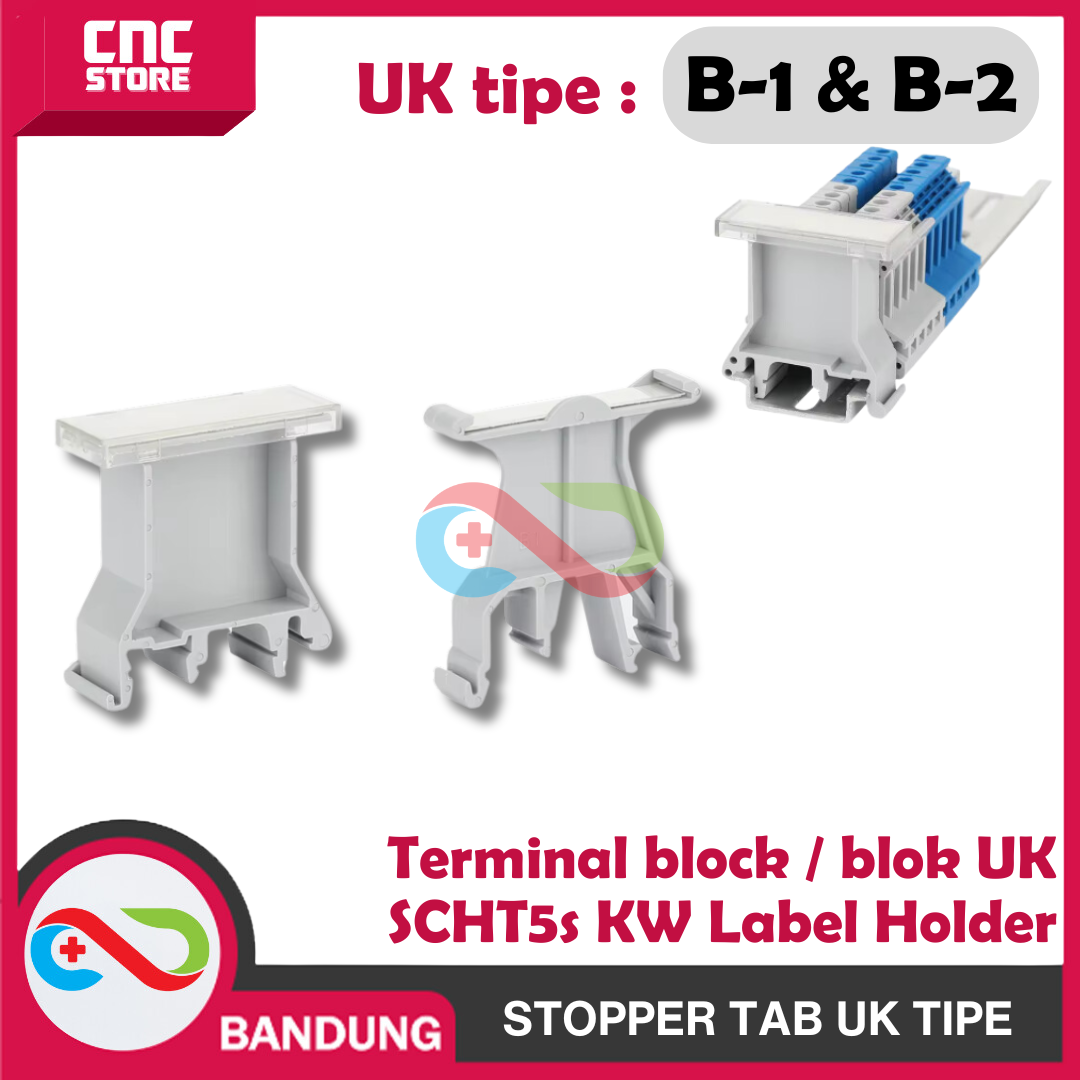437.png STOPPER TAB TIPE UK-B1 UK-B2 LABEL HOLDER UNTUK TERMINAL BLOCK/ BLOK UK SCHT5s KW - Gambar 1