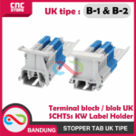 STOPPER TAB TIPE UK-B1 UK-B2 LABEL HOLDER UNTUK TERMINAL BLOCK/ BLOK UK SCHT5s KW - Gambar 3