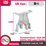 STOPPER TAB TIPE UK-B1 UK-B2 LABEL HOLDER UNTUK TERMINAL BLOCK/ BLOK UK SCHT5s KW - Gambar 4