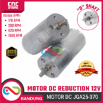 Motor DC Gearbox JGA25-370 12V – Dinamo Gear Reduction Torsi Besar untuk Robot & DIY