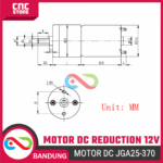Motor DC Gearbox JGA25-370 12V – Dinamo Gear Reduction Torsi Besar untuk Robot & DIY - Gambar 2
