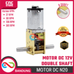 Motor N20 DC Double As Shaft 12V High Torque – Mini Micro Gearbox untuk Proyek Elektronik