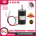 Motor DC 31ZY Permanent Magnet – Dinamo Micro High Power 12V 24V untuk Mesin & Proyek