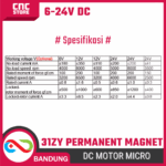 Motor DC 31ZY Permanent Magnet – Dinamo Micro High Power 12V 24V untuk Mesin & Proyek - Gambar 7