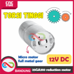 MOTOR DC GEARBOX 25GA310 METAL GEAR HIGH TORQUE 12V DC GEAR BOX - Gambar 3