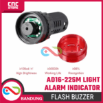 AD16-22SM Flash Buzzer Light Alarm Indicator – DC12V DC24V AC220V Lampu Indikator Bunyi Merah Hijau - Gambar 5