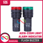 AD16-22SM Flash Buzzer Light Alarm Indicator – DC12V DC24V AC220V Lampu Indikator Bunyi Merah Hijau - Gambar 6