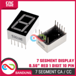 Seven Segment Display 0.56 Inch Merah Red 1 Digit 10 Pin – Common Anode (CA) / Common Cathode (CC) - Gambar 4