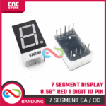 Seven Segment Display 0.56 Inch Merah Red 1 Digit 10 Pin – Common Anode (CA) / Common Cathode (CC) - Gambar 5