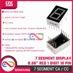 Seven Segment Display 0.56 Inch Merah Red 1 Digit 10 Pin – Common Anode (CA) / Common Cathode (CC) - Gambar 6
