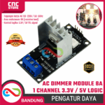 AC Dimmer Module 8A 1 Channel 3.3V 5V Logic – Modul Pengatur Daya Lampu dan Motor AC untuk Arduino