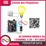 AC Dimmer Module 8A 1 Channel 3.3V 5V Logic – Modul Pengatur Daya Lampu dan Motor AC untuk Arduino - Gambar 4