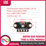 SGP30 Gas Sensor – Sensor Kualitas Udara TVOC & eCO2 untuk Arduino, ESP32, dan Proyek IoT - Gambar 2