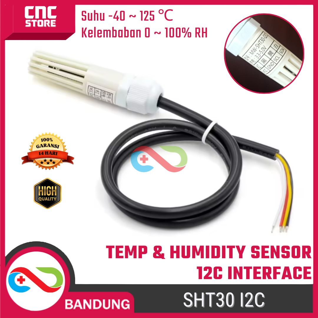 5635-esp-0012-1.png SHT30 I2C Sensor Suhu & Kelembaban - Probe Digital Presisi Tingg Untuk Indoor - Gambar 1