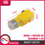 Motor DC Gearbox Kuning + Roda (Wheel) 1:48 – Smart Car DIY / Robot Line Follower / Mobil Robot Arduino - Gambar 2