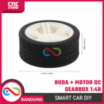 Motor DC Gearbox Kuning + Roda (Wheel) 1:48 – Smart Car DIY / Robot Line Follower / Mobil Robot Arduino - Gambar 3