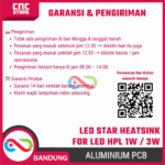 Heatsink Star Aluminium PCB PCB Hitam / Putih untuk LED HPL 1W / 3W 2 Pin / 6 Pin - Gambar 7