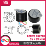 Buzzer Speaker Active 3V 5V 12x9.5mm – Modul Alarm Suara Mini for Arduino, ESP32, Uno, Mega, Nano, DIY Elektronik Project - Gambar 3
