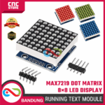 MAX7219 8x8 LED Dot Matrix Display Module – Running Text & Animasi (Merah / Hijau / Biru) untuk Arduino & IoT