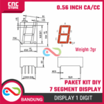Paket Seven Segment Display – 0.56 Inch Merah CA / CC & 1.2 Inch Bi-Color CA | 1 Digit + Resistor 220 Ohm  + Breadboard + Kabel Jumper - Gambar 2