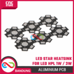 Heatsink Star Aluminium PCB PCB Hitam / Putih untuk LED HPL 1W / 3W 2 Pin / 6 Pin - Gambar 3