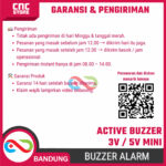 Buzzer Speaker Active 3V 5V 12x9.5mm – Modul Alarm Suara Mini for Arduino, ESP32, Uno, Mega, Nano, DIY Elektronik Project - Gambar 7