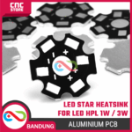 Heatsink Star Aluminium PCB PCB Hitam / Putih untuk LED HPL 1W / 3W 2 Pin / 6 Pin - Gambar 4