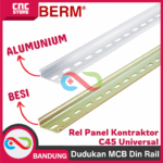 Rel MCB 1M Tebal Dudukan MCB Din Rail MCB 1 Fungsi Rel Panel Kontaktor C45 UNIVERSAL - Gambar 2