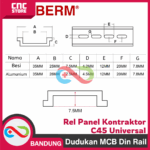 Rel MCB 1M Tebal Dudukan MCB Din Rail MCB 1 Fungsi Rel Panel Kontaktor C45 UNIVERSAL - Gambar 3