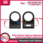 PLAT NAMA/ LABEL PENANDA PUSH BUTTON - 22mm BUTTON INDICATOR SIGNBOARD SWITCH PUSH SIGN FRAME INNER PLUG-IN BACK SIDE - Gambar 2