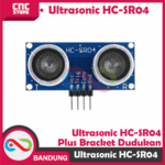 HC-SR04 ULTRASONIC DISTANCE MEASURING TRANSDUCER SENSOR 3.3V 5V WITH BRACKET MERAH - Gambar 2