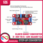 Modul XL6019 Step Up DC Boost 3-35V to 5-40V 5A High Power Adjustable - Gambar 3