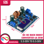 DC-DC Buck Boost Converter 5.5–30V to 0.5–30V 4A 35W – Adjustable Step Up / Step Down dengan LCD Volt & Amp Meter - Gambar 2