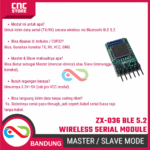 Modul Bluetooth BLE 5.2 ZX-D36 Wireless Serial Port Pass-through Master-Slave untuk Arduino ESP32 - Gambar 8