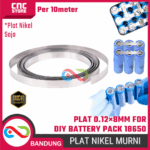 Plat Nikel Murni 0.12mm × 8mm – 10 Meter untuk DIY Battery Pack 18650