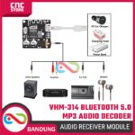 VHM-314 MP3 Bluetooth 5.0 Audio Receiver Decoder Board – Modul Audio Player DIY, Bluetooth Music Decoder - Gambar 6