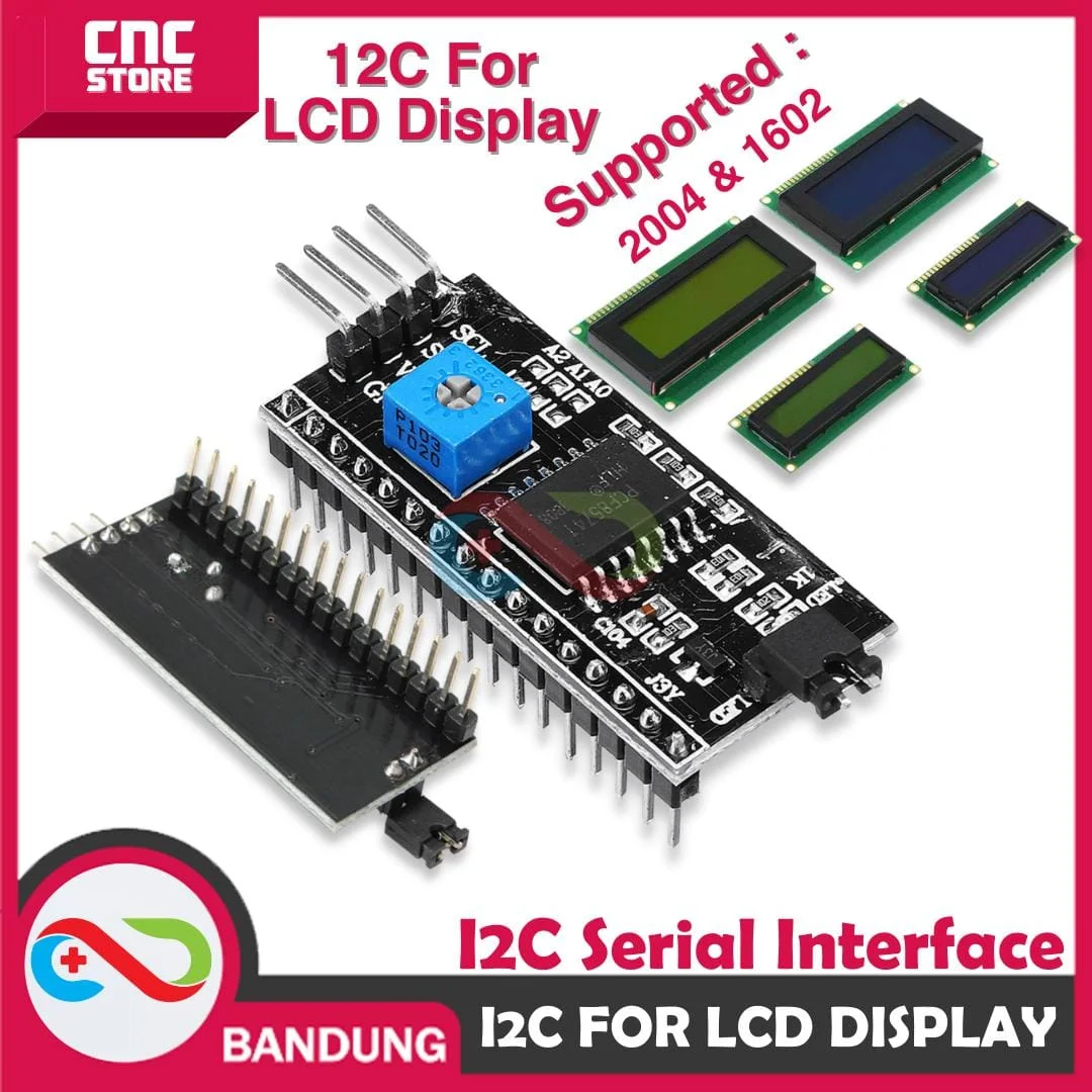I2C SERIAL INTERFACE BOARD ADAPTER FOR LCD CHARACTER 1602 16x2 2004 20x4 MODULE