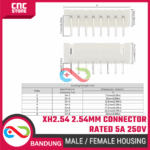 XH2.54 Connector Straight Pin Socket 2P 3P 4P 5P 6P 7P 2.54mm Male Female Housing Header PCB 5A 250V - Gambar 2